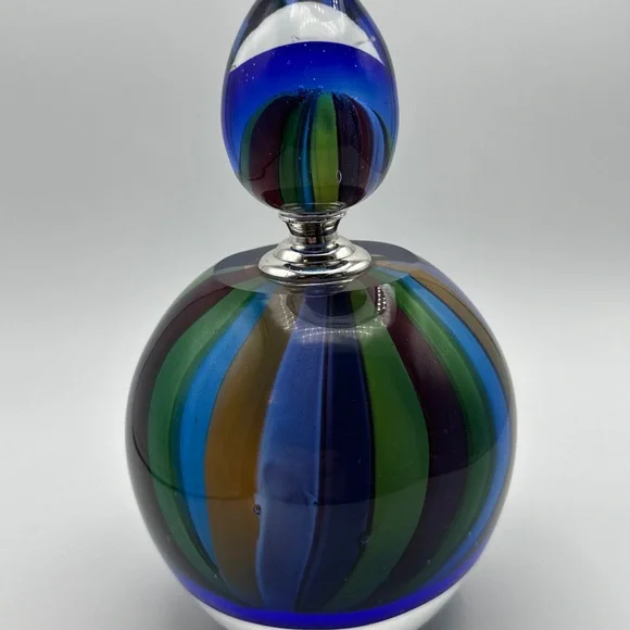 Vintage Italian perfume bottle with its original glass stopper, Murano glass - Picture 2 of 9